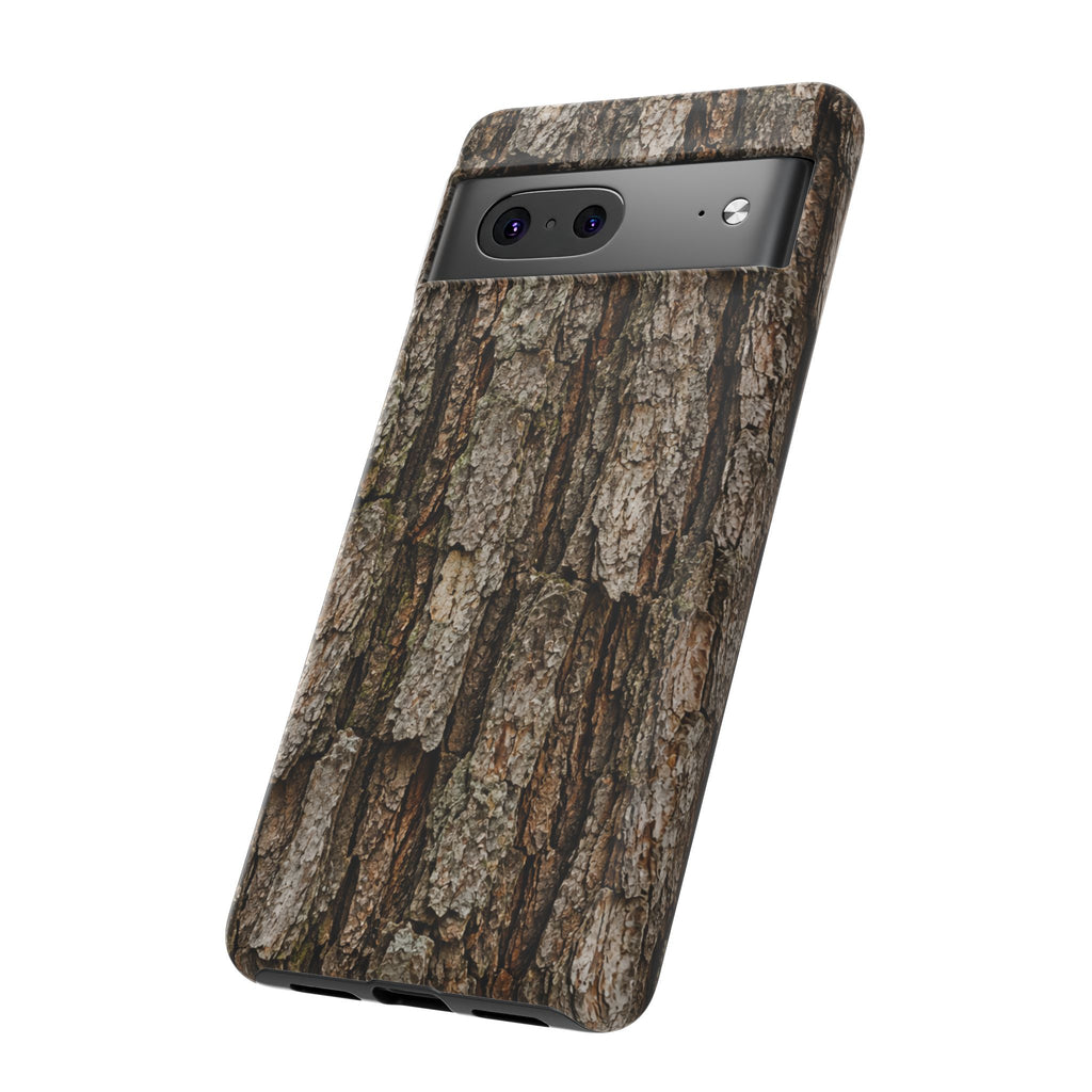 Bark Texture Phone Case - Rugged Woodland Camouflage for Nature Lovers