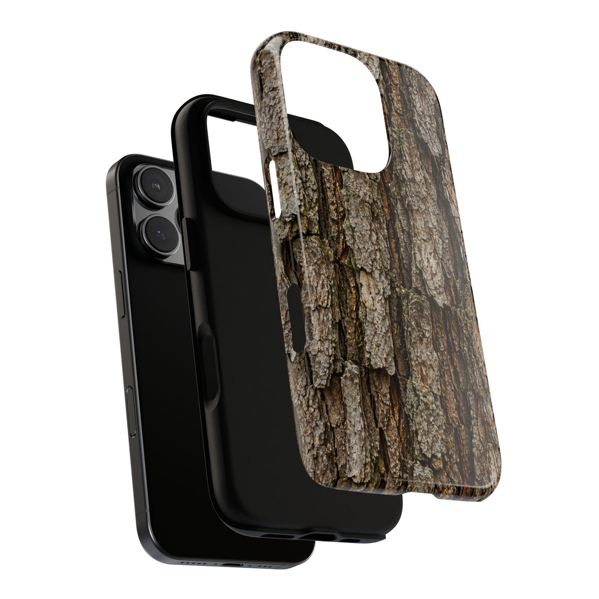 Bark Texture Phone Case - Rugged Woodland Camouflage for Nature Lovers