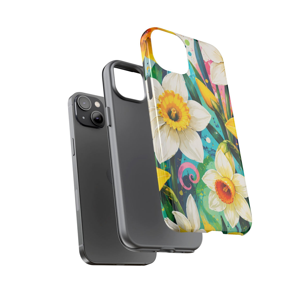 Daffodil Floral Phone Case — Bright Spring Garden Protective Cover