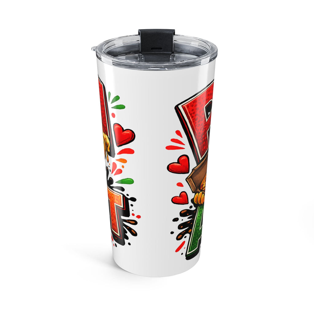 Pizza Addict Tumbler | Colorful Cartoon Slice Drink Cup