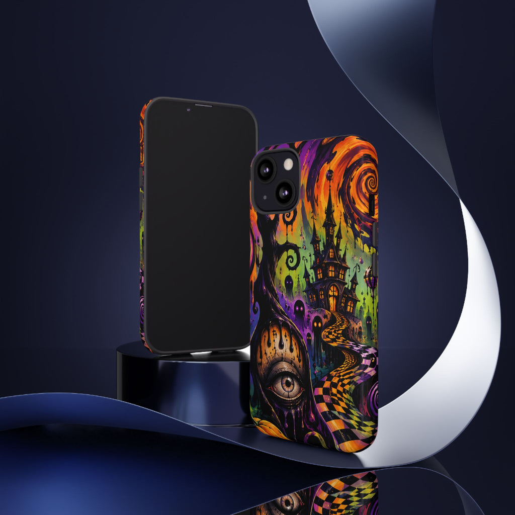 Phone Case — Psychedelic Haunted House Halloween Design