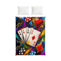 Four Aces Playing Cards Duvet Cover | Poker Casino Art Cotton Bed Set