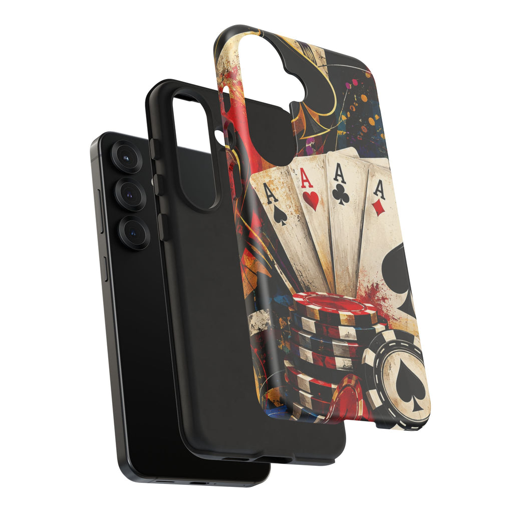 Casino Poker Ace Phone Case — Vintage Playing Cards & Chips Protective Cover