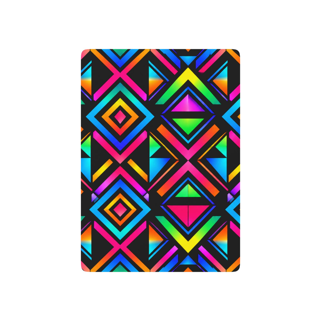 Neon Geometric Poker Playing Cards – Vibrant Casino Deck