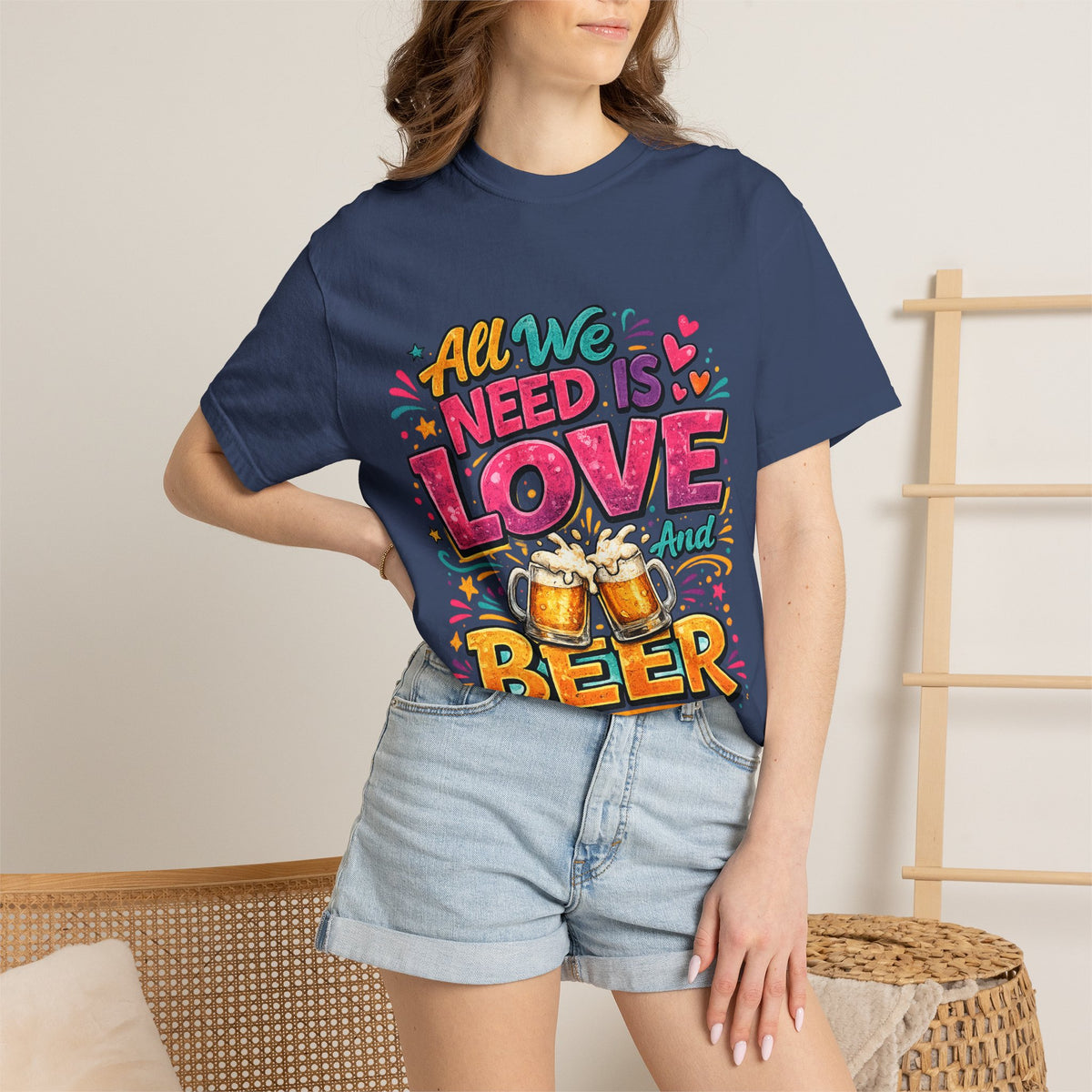 All We Need Is Love and Beer T-Shirt | Beer Graphic Tee