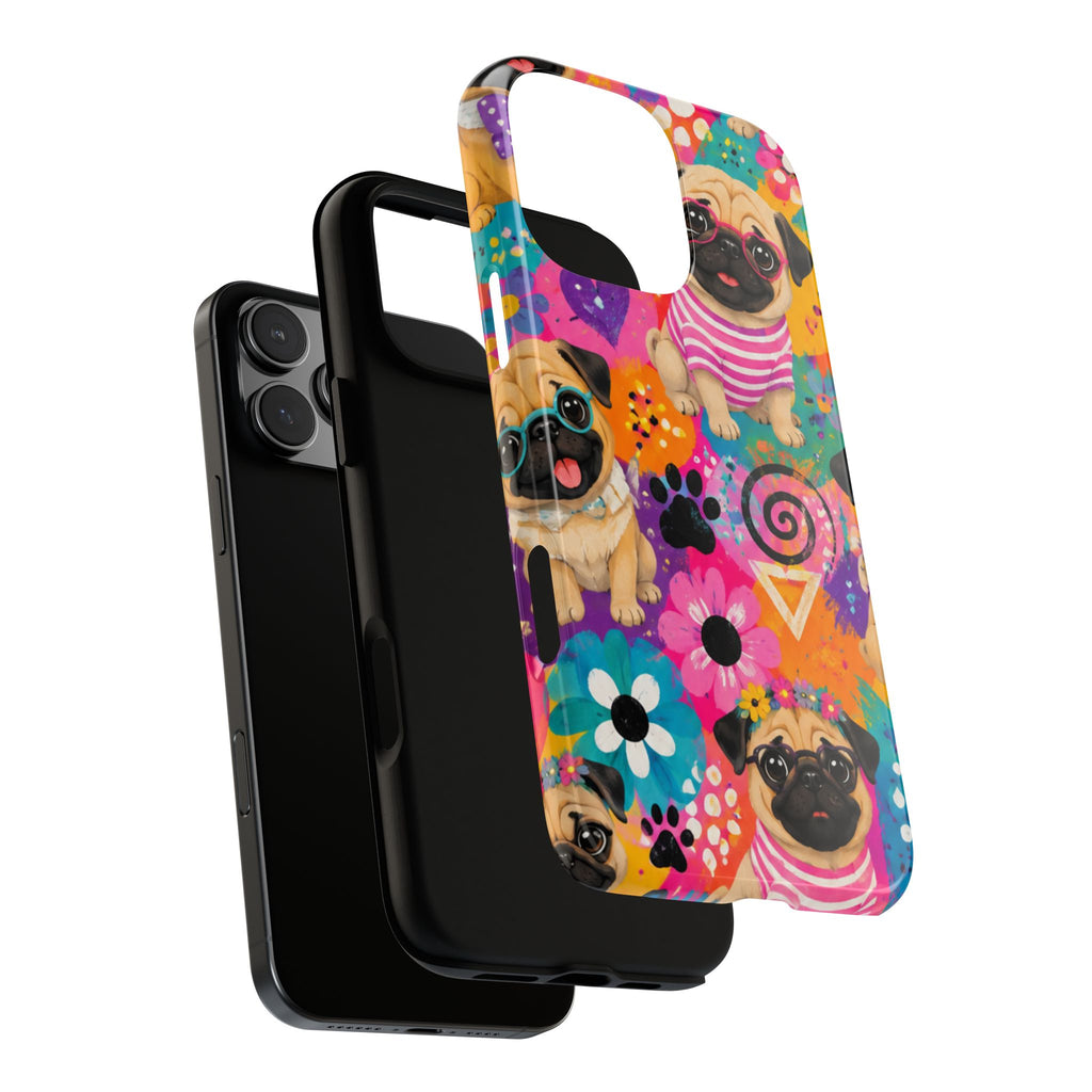 Pug Pop Art Phone Case — Colorful Pug Pattern Tough Case