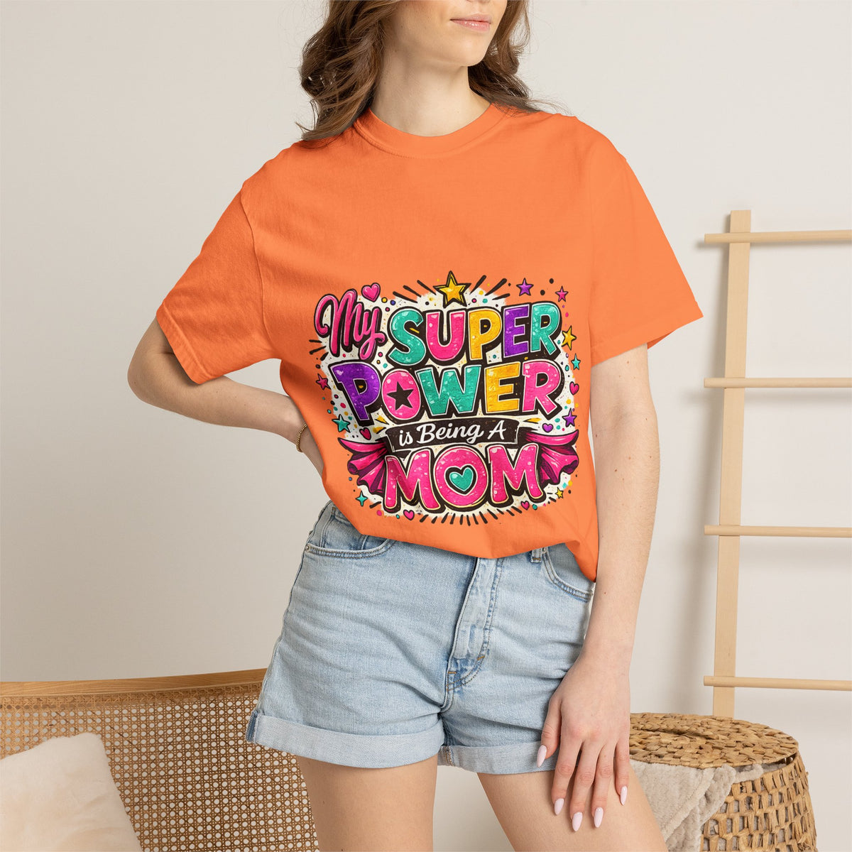 My Super Power Is Being A Mom T-shirt | Mom Graphic Tee