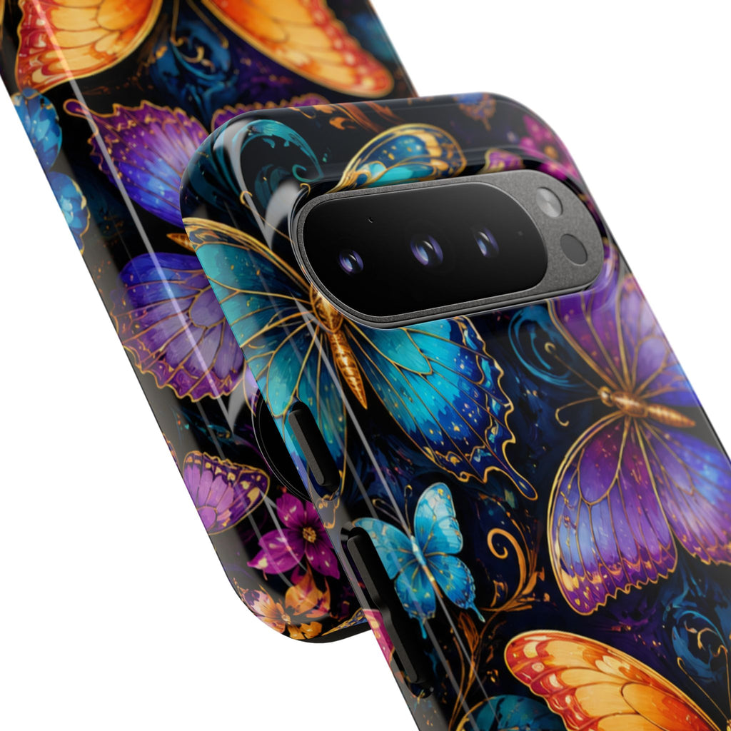 Butterfly Tough Phone Case — Colorful Floral Butterflies Protective Cover