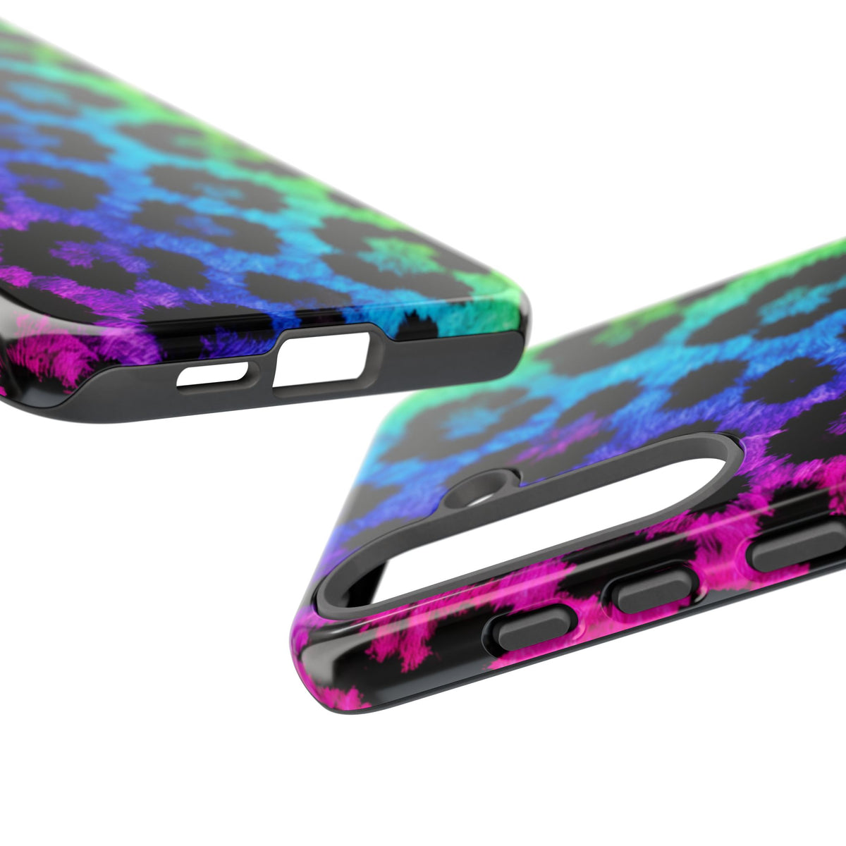 Neon Rainbow Leopard Tough Case – Colorful Animal Print Phone Cover