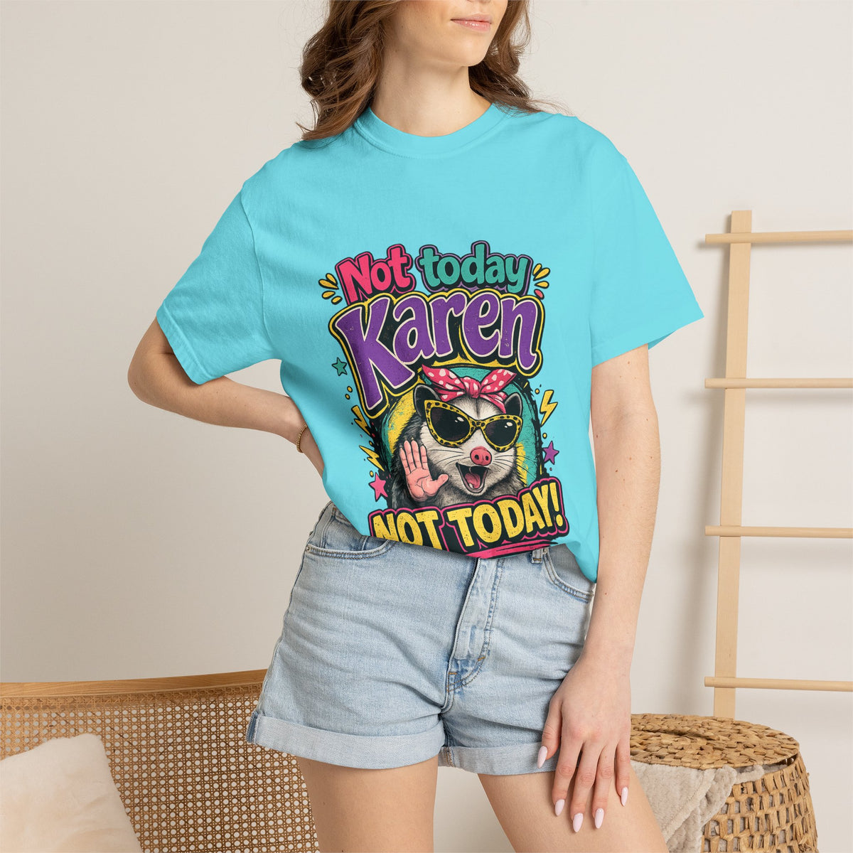 Not Today Karen dog graphic T-Shirt | Sassy Pet Illustration