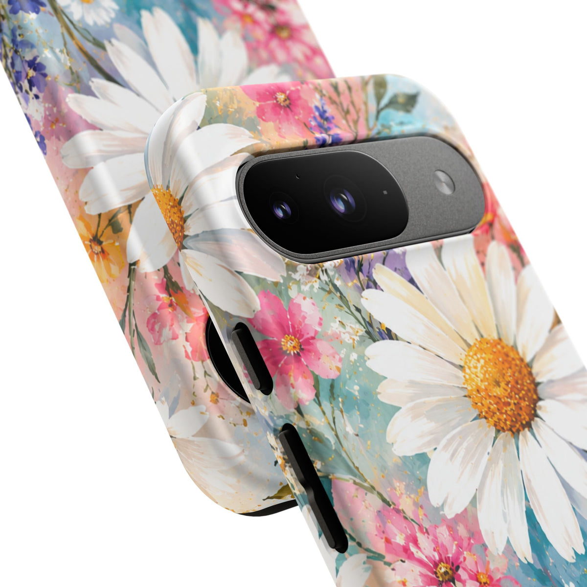 Floral Daisy Phone Case — Watercolor Daisies Protective Tough Case