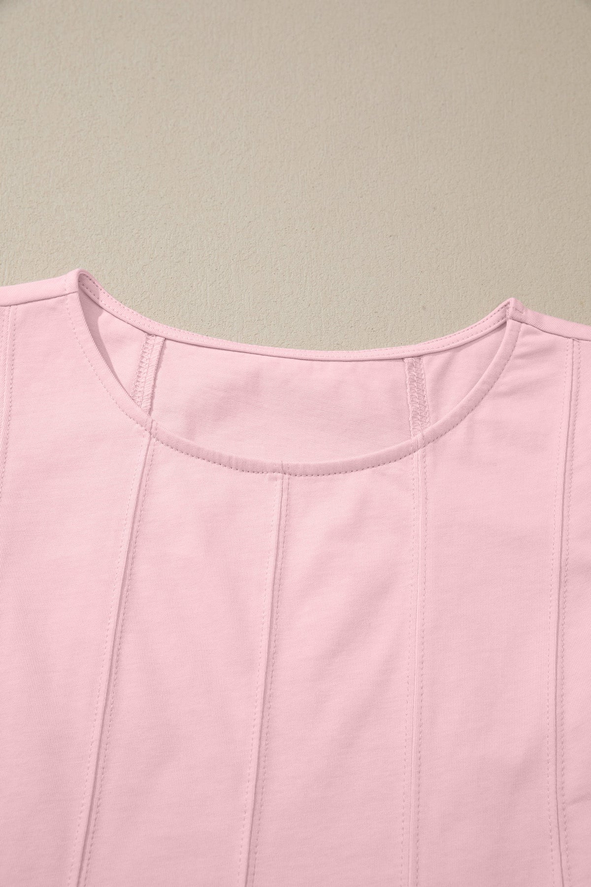 Solid Stitched Tank Top & Elastic Short Set