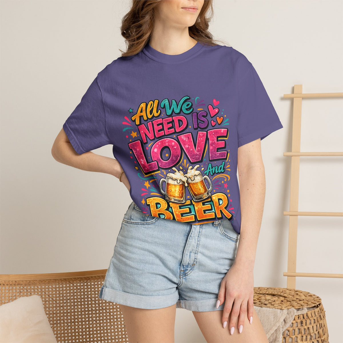 All We Need Is Love and Beer T-Shirt | Beer Graphic Tee