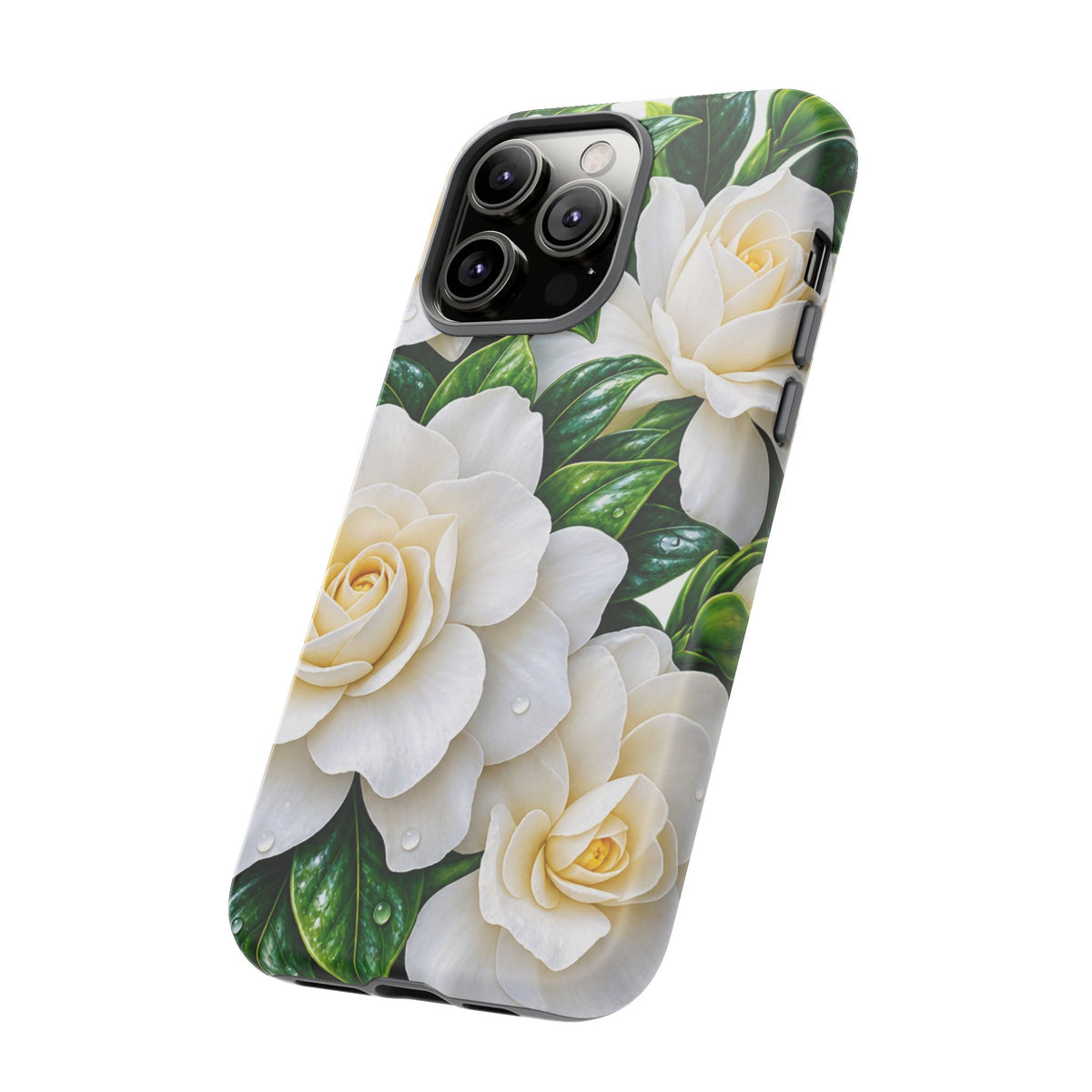 Floral Camellia Tough Case — White Gardenia Phone Cover