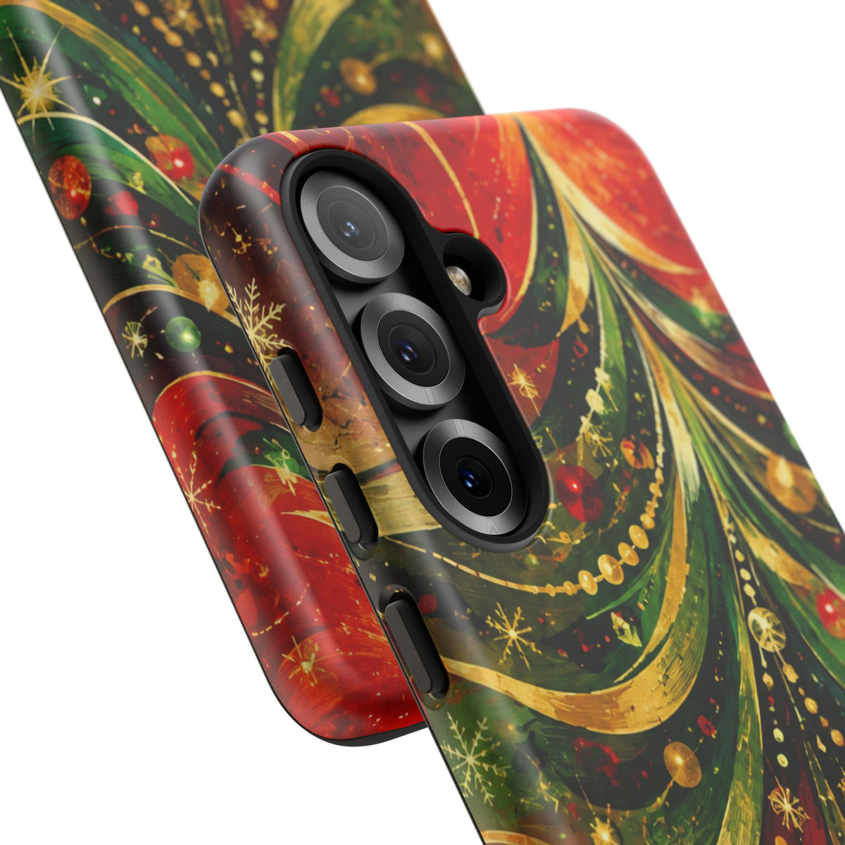Christmas Tree Tough Phone Case — Festive Red & Green Holiday Phone Cover