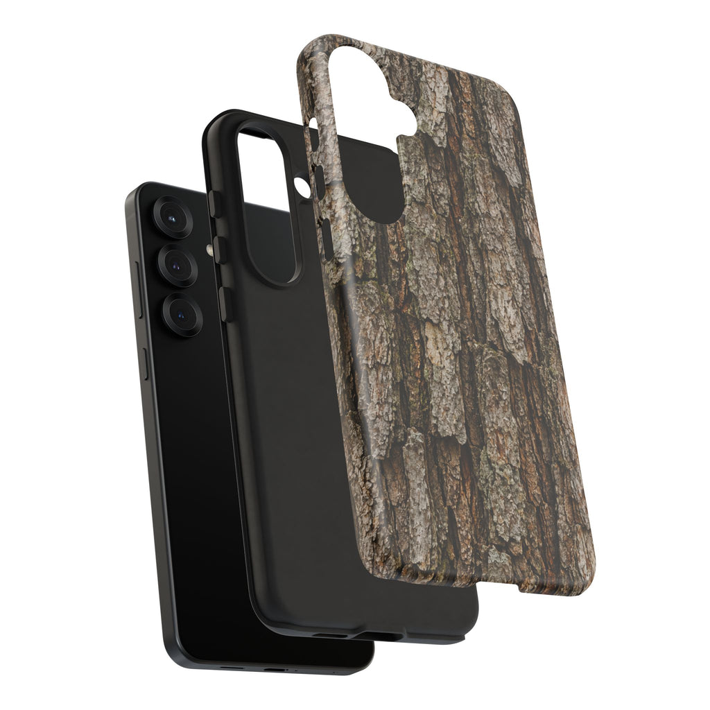 Bark Texture Phone Case - Rugged Woodland Camouflage for Nature Lovers