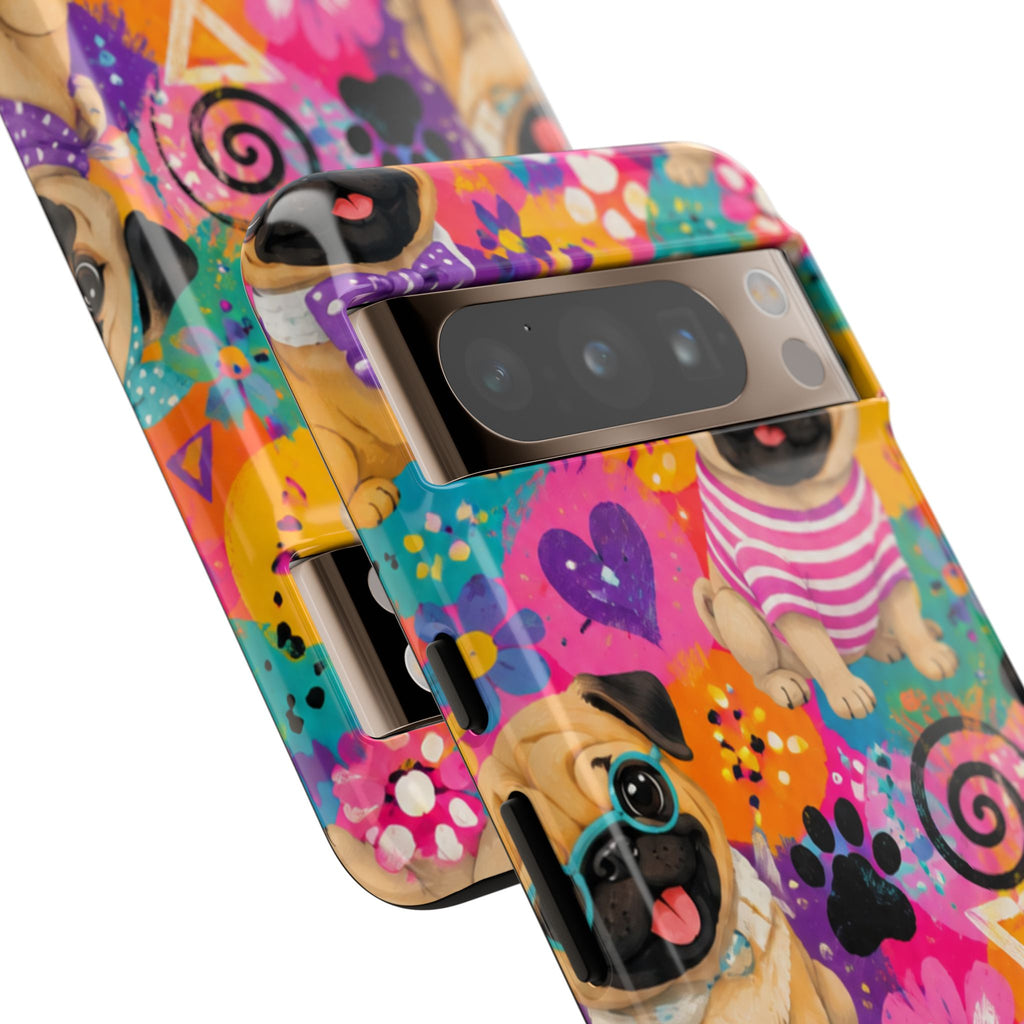 Pug Pop Art Phone Case — Colorful Pug Pattern Tough Case