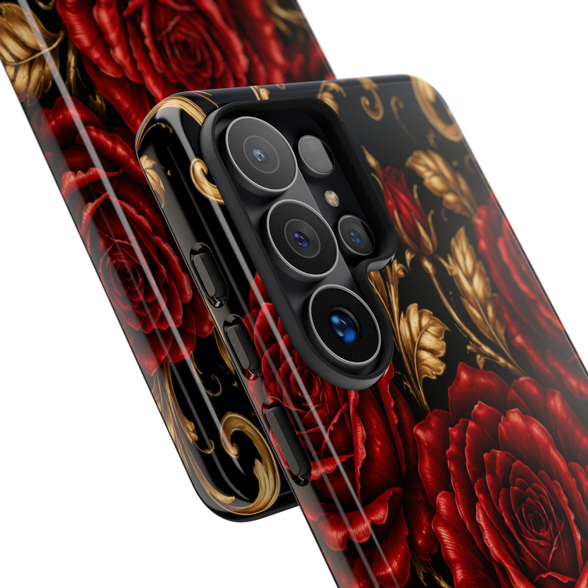 Tough Cases — Vintage Red Rose Floral Phone Case