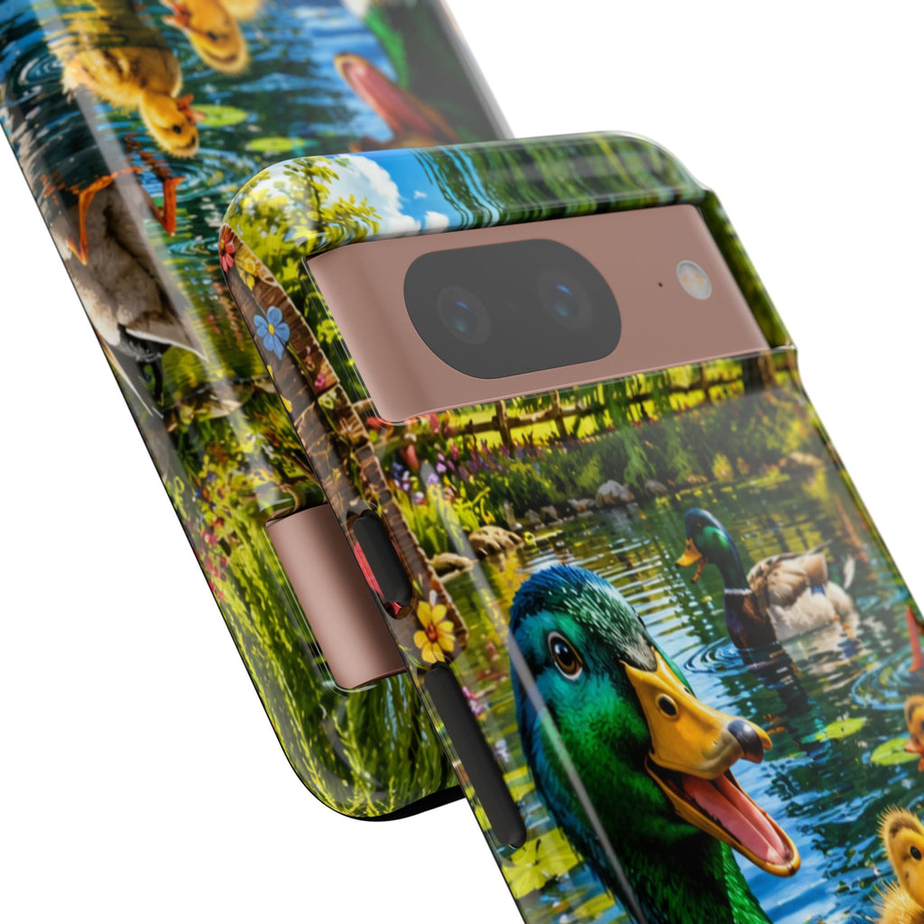 Duck Family Phone Case — Cute Mallard & Ducklings Protective Tough Case