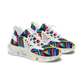 Women’s Mesh Sneakers — Colorful Geometric Tribal Pattern Athletic Shoes