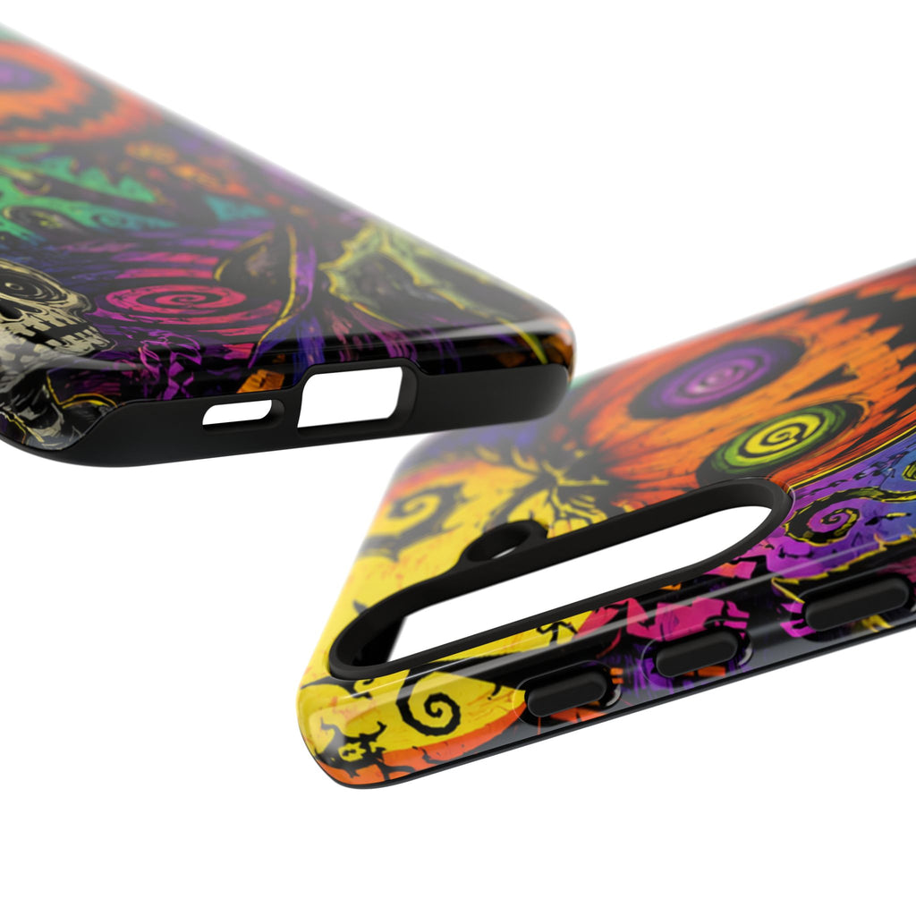 Halloween Pumpkin Skull Phone Case — Psychedelic Jack-o'-Lantern Tough Case