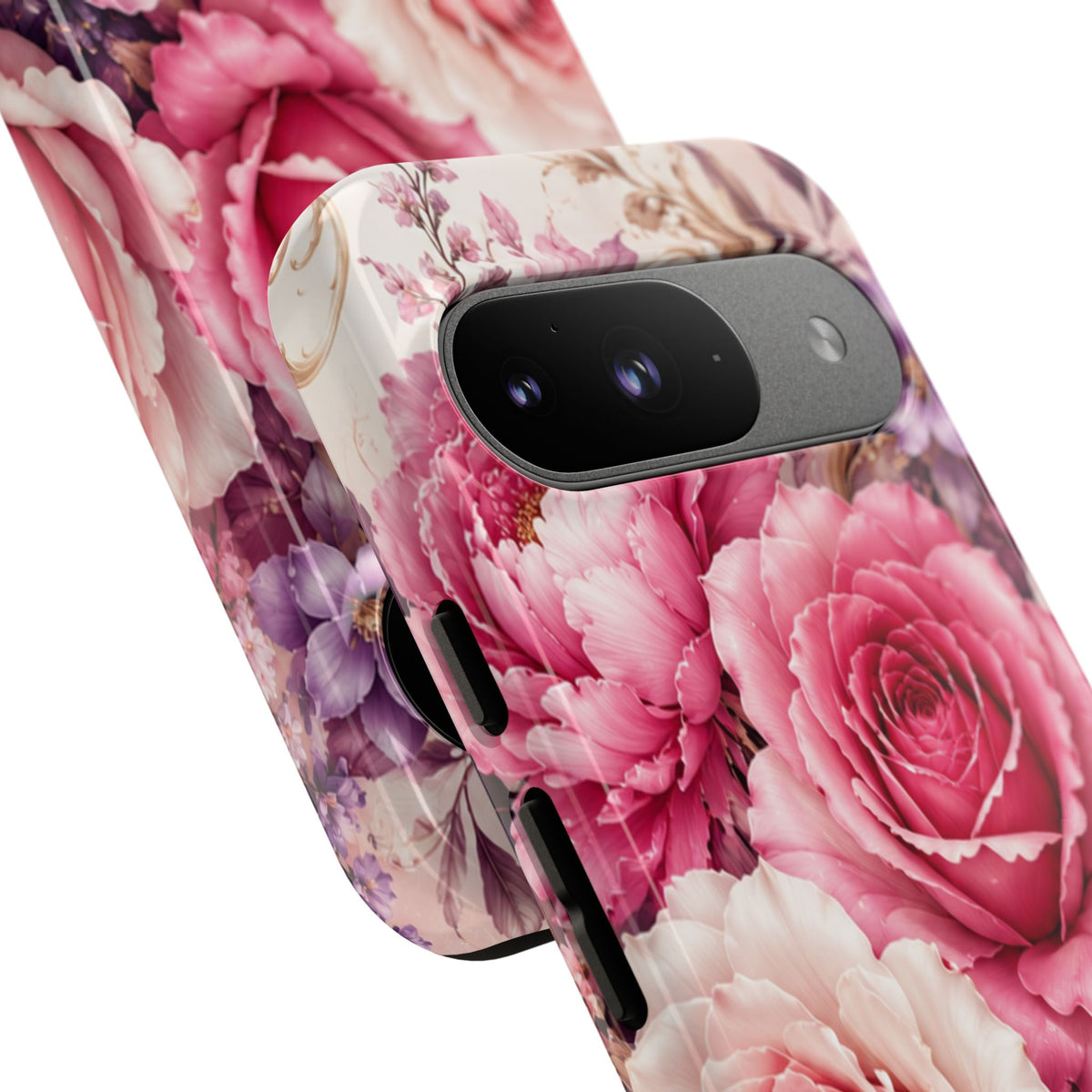 Pink Vintage Roses phone case | floral iPhone cover