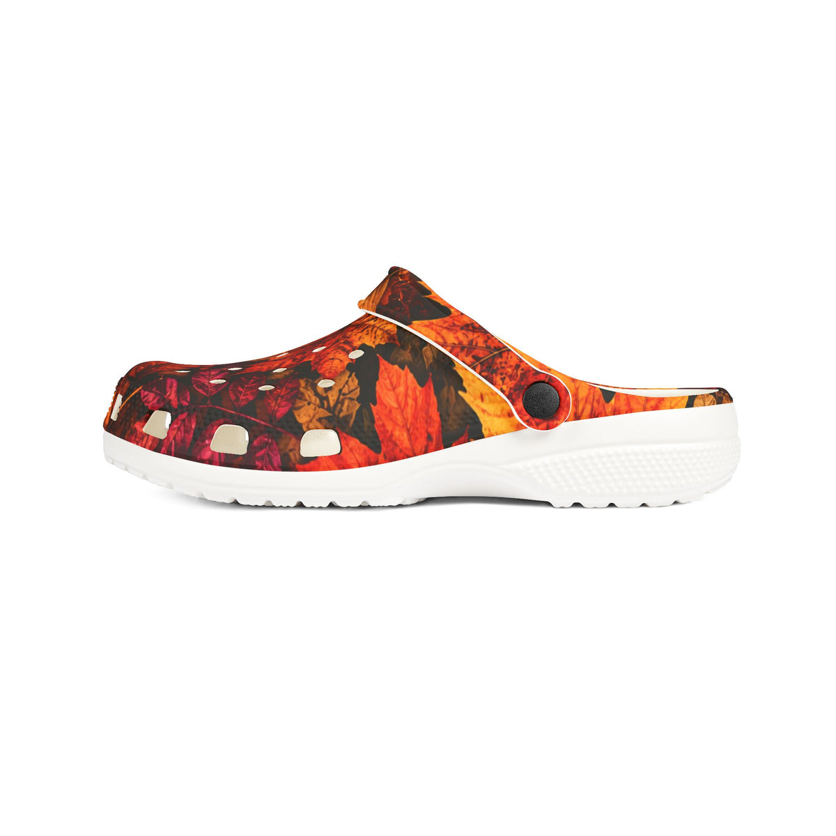 Autumn Leaves Foam Clogs — Fall Leaf Printed EVA Slip-On Shoes