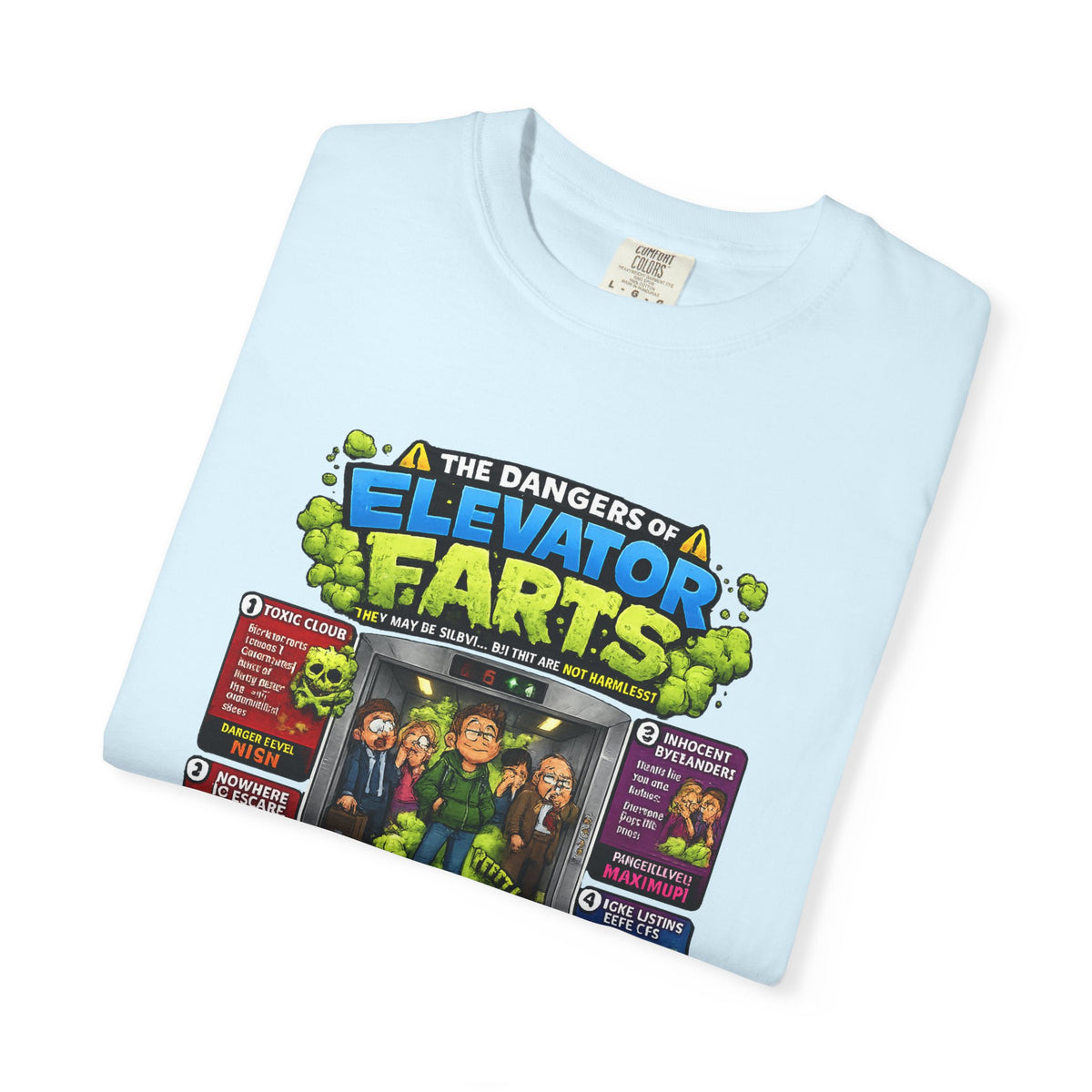 Elevator Farts chart T-shirt | Funny Bathroom Humor Tee