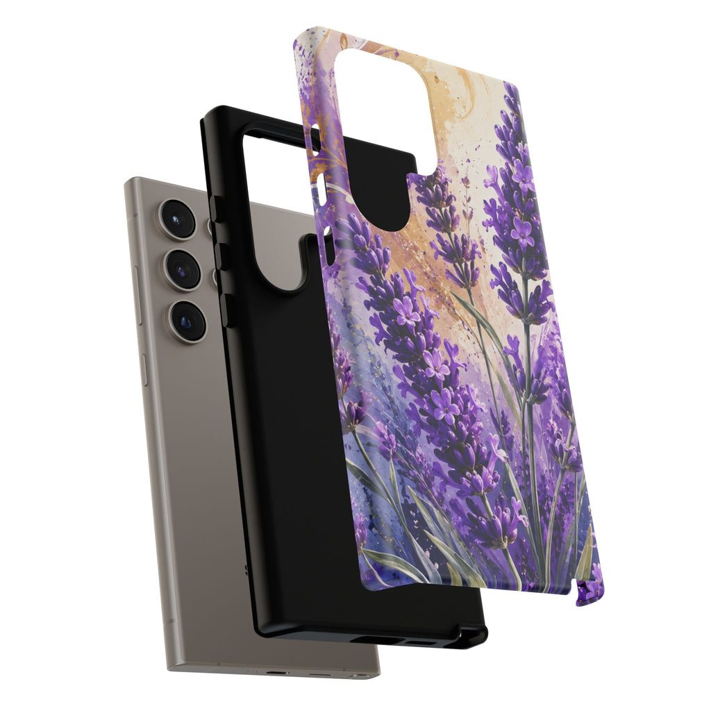 Lavender Bouquet Tough Phone Case — Protective Floral iPhone Case