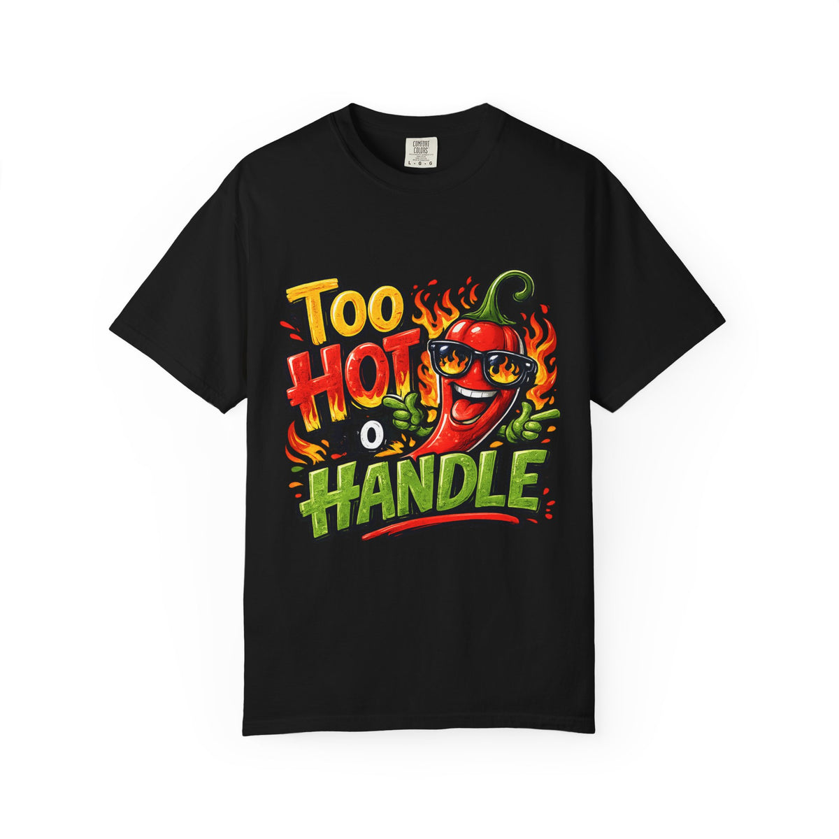 Too Hot to Handle pepper graphic T-shirt | spicy chili design