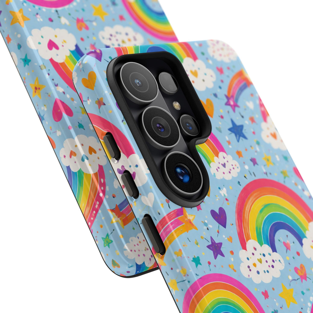 Rainbow Clouds Phone Case — Cute Pastel Rainbow Pattern Tough Case