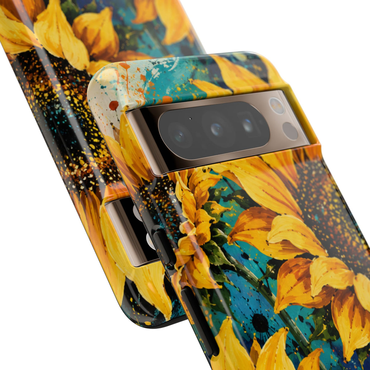 Sunflower Art Phone Case — Vibrant Yellow Floral Tough Case