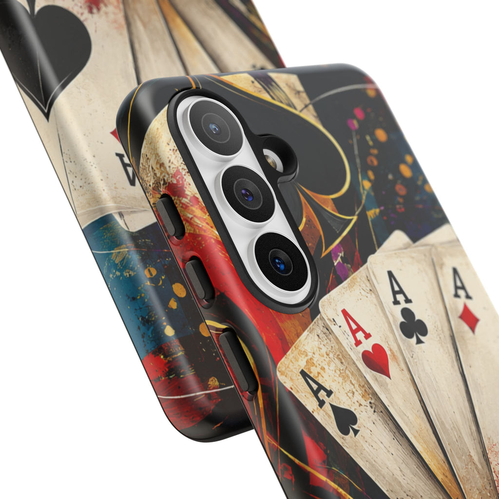 Casino Poker Ace Phone Case — Vintage Playing Cards & Chips Protective Cover