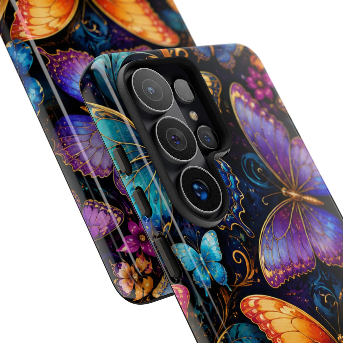 Butterfly Tough Phone Case — Colorful Floral Butterflies Protective Cover