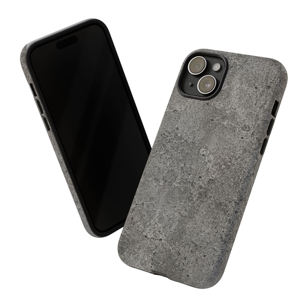 Concrete Texture Phone Case — Rugged Grey Protective iPhone Cover