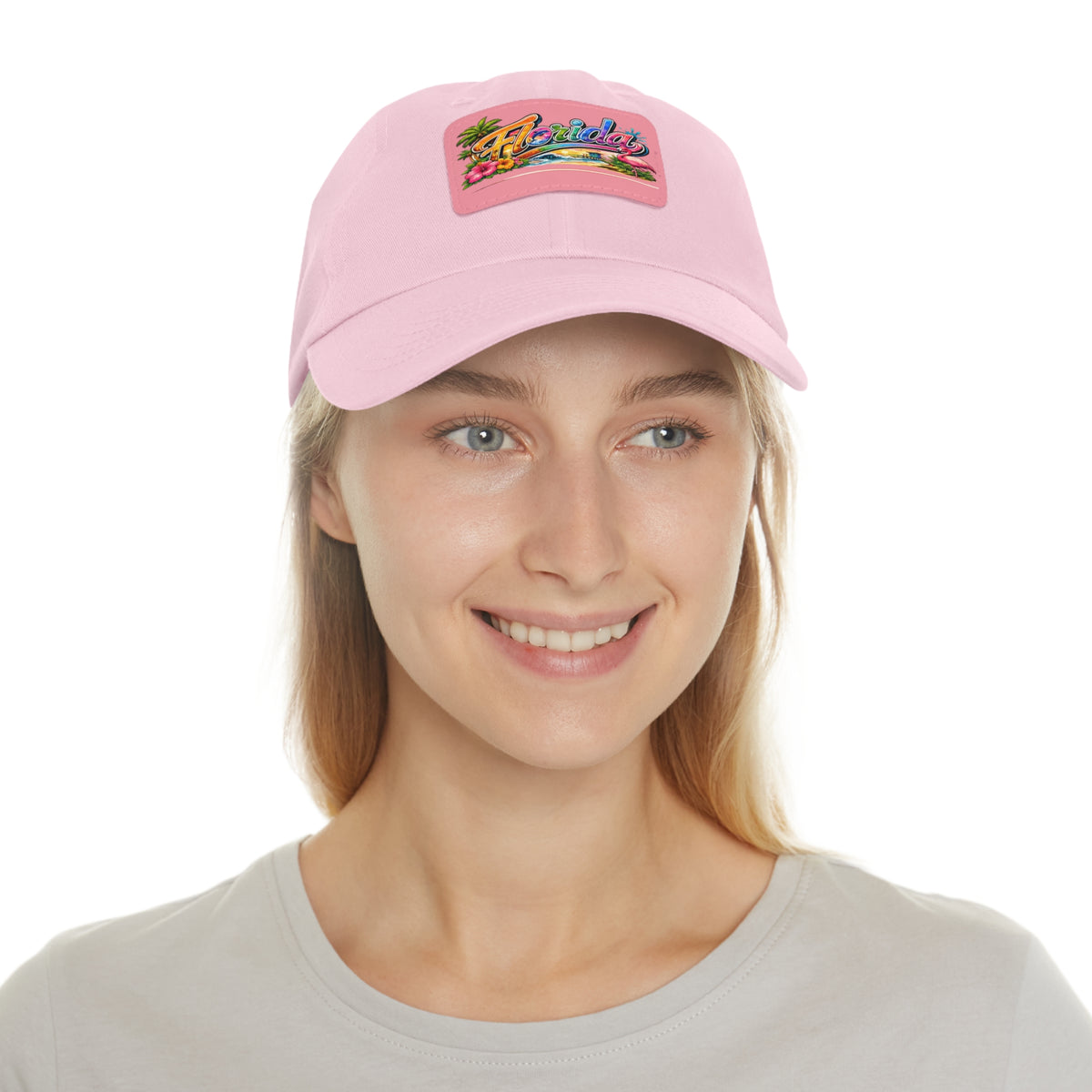 Florida Retro Patch Dad Hat | Leather Rectangle