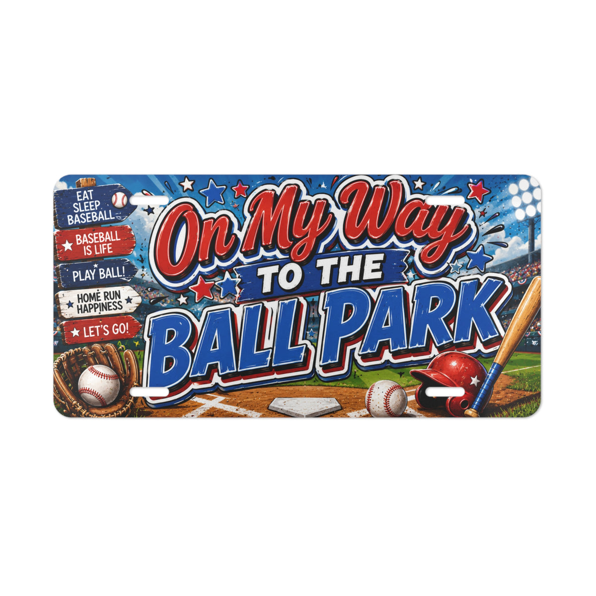 On My Way to the Ballpark Vanity Plate | Baseball License Plate