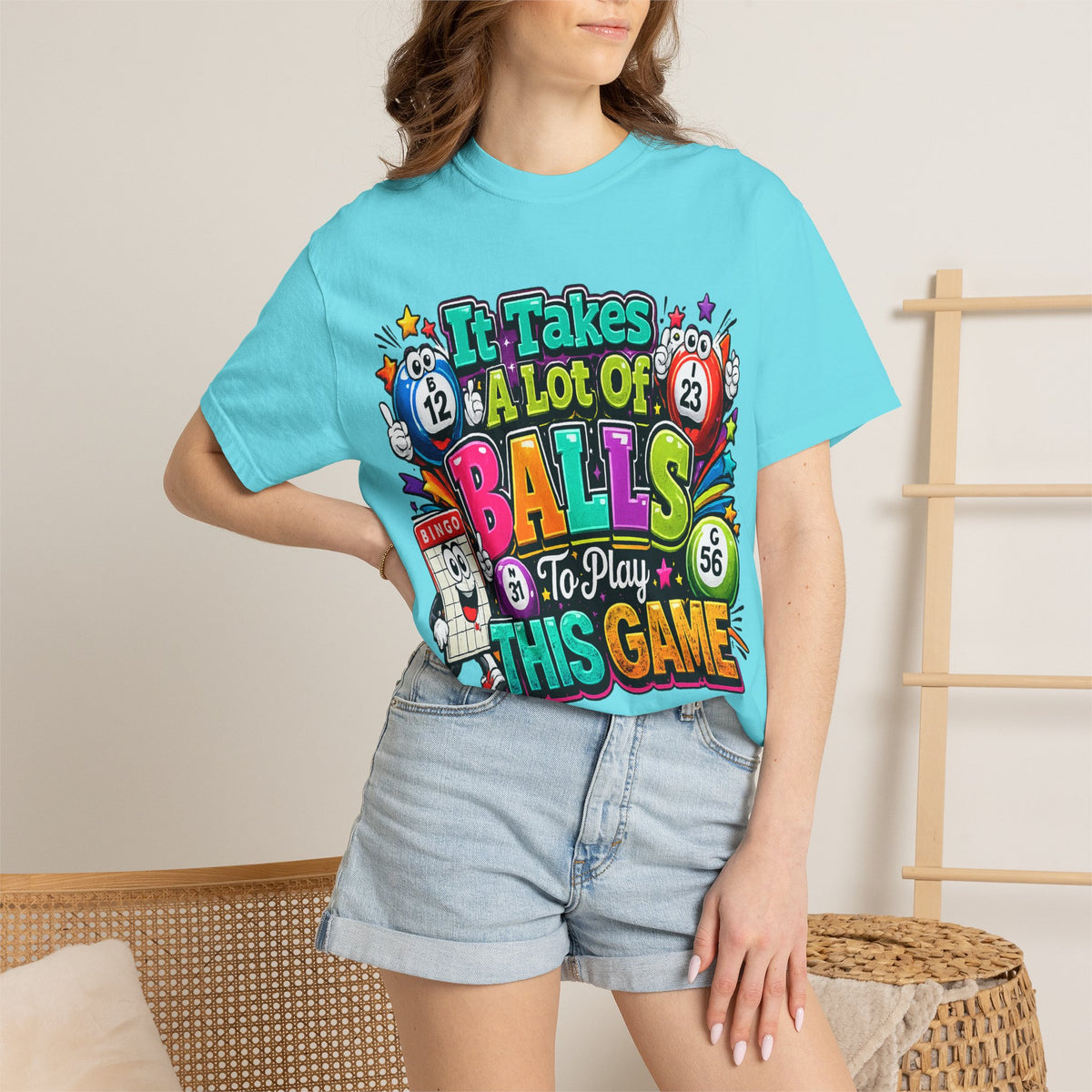 It Takes a Lot of Balls to Play This Game T-Shirt | Bingo Graphic
