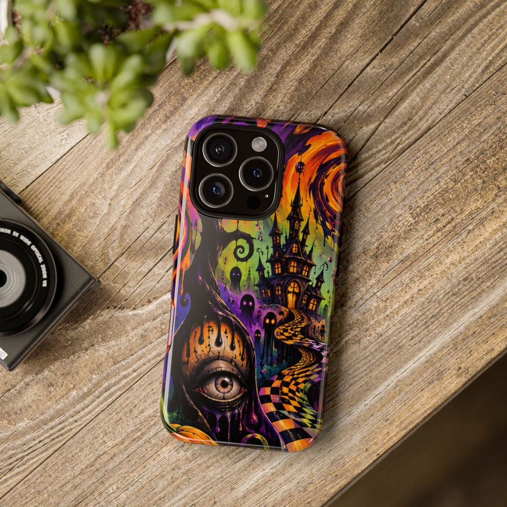 Phone Case — Psychedelic Haunted House Halloween Design