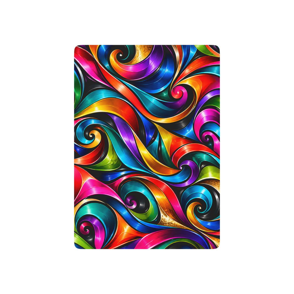 Vibrant Swirl Poker Playing Cards — Colorful Deck for Game Nights & Gifts