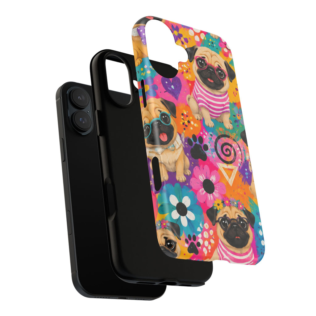 Pug Pop Art Phone Case — Colorful Pug Pattern Tough Case