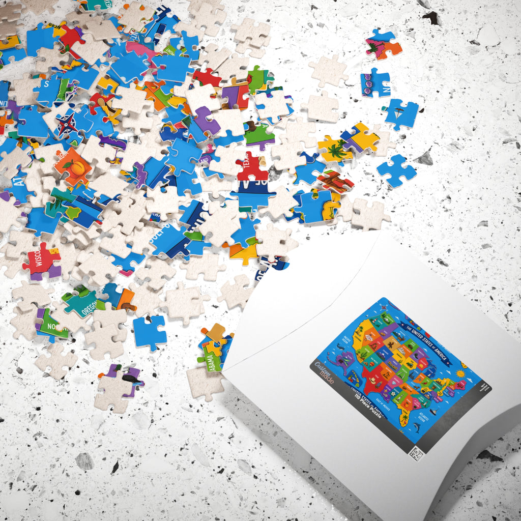 United States Map Puzzle 520-Piece jigsaw | US States educational game