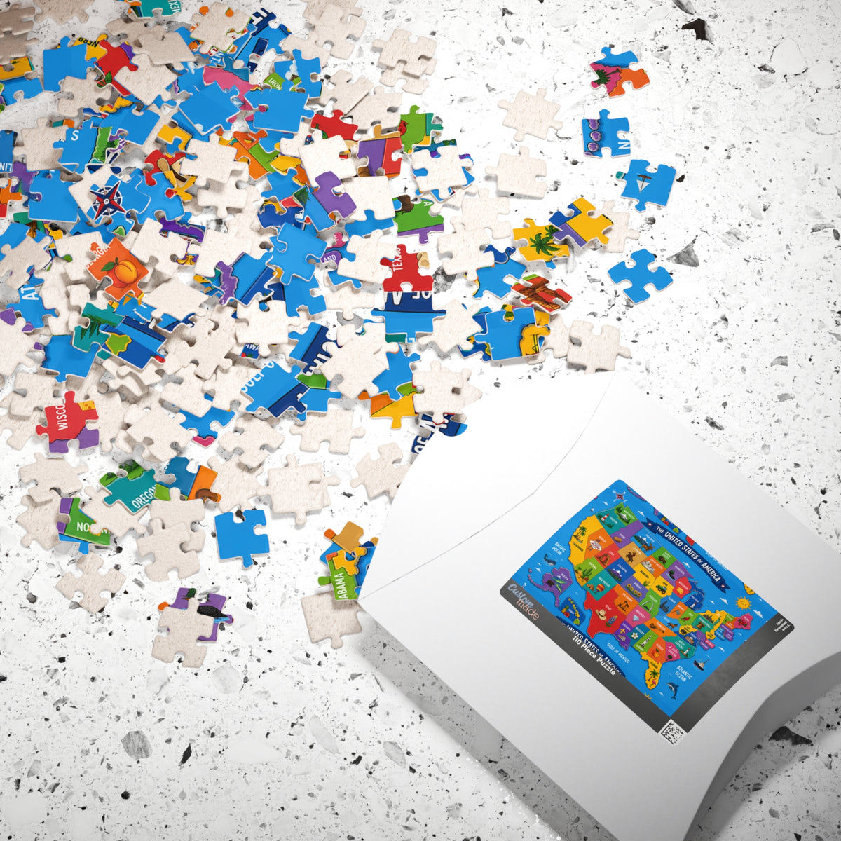 United States Map Puzzle 520-Piece jigsaw | US States educational game