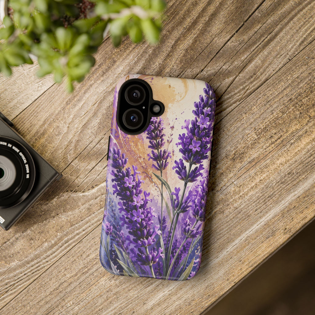 Lavender Bouquet Tough Phone Case — Protective Floral iPhone Case