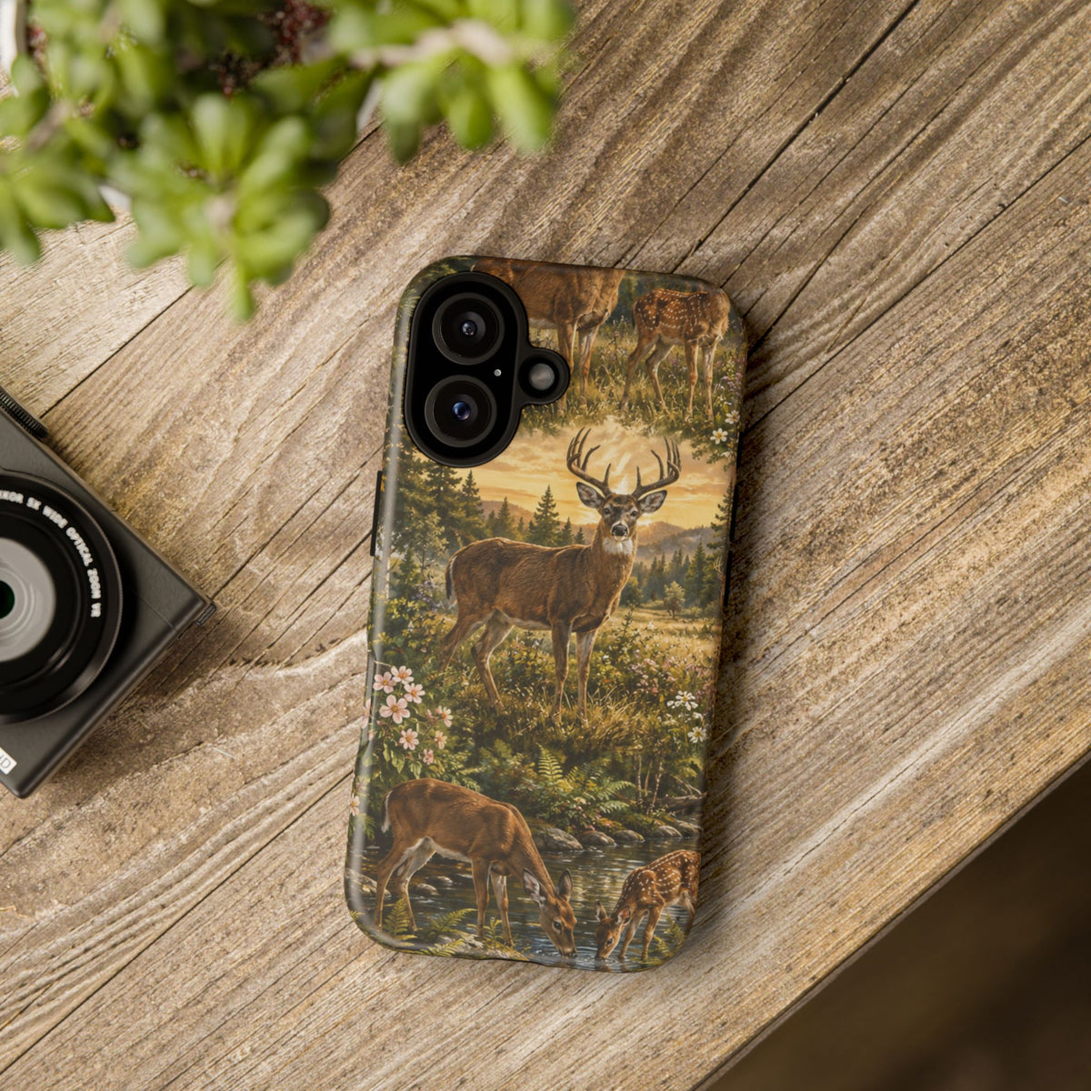 Deer Forest Phone Case — Woodland Bucks Nature iPhone Cover