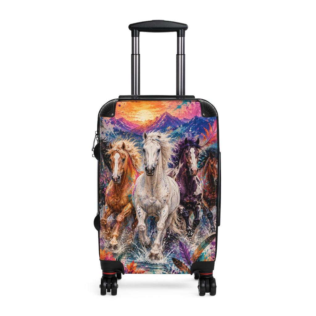 Running Wild Horse Suitcase – Colorful Galloping Horses Carry-On