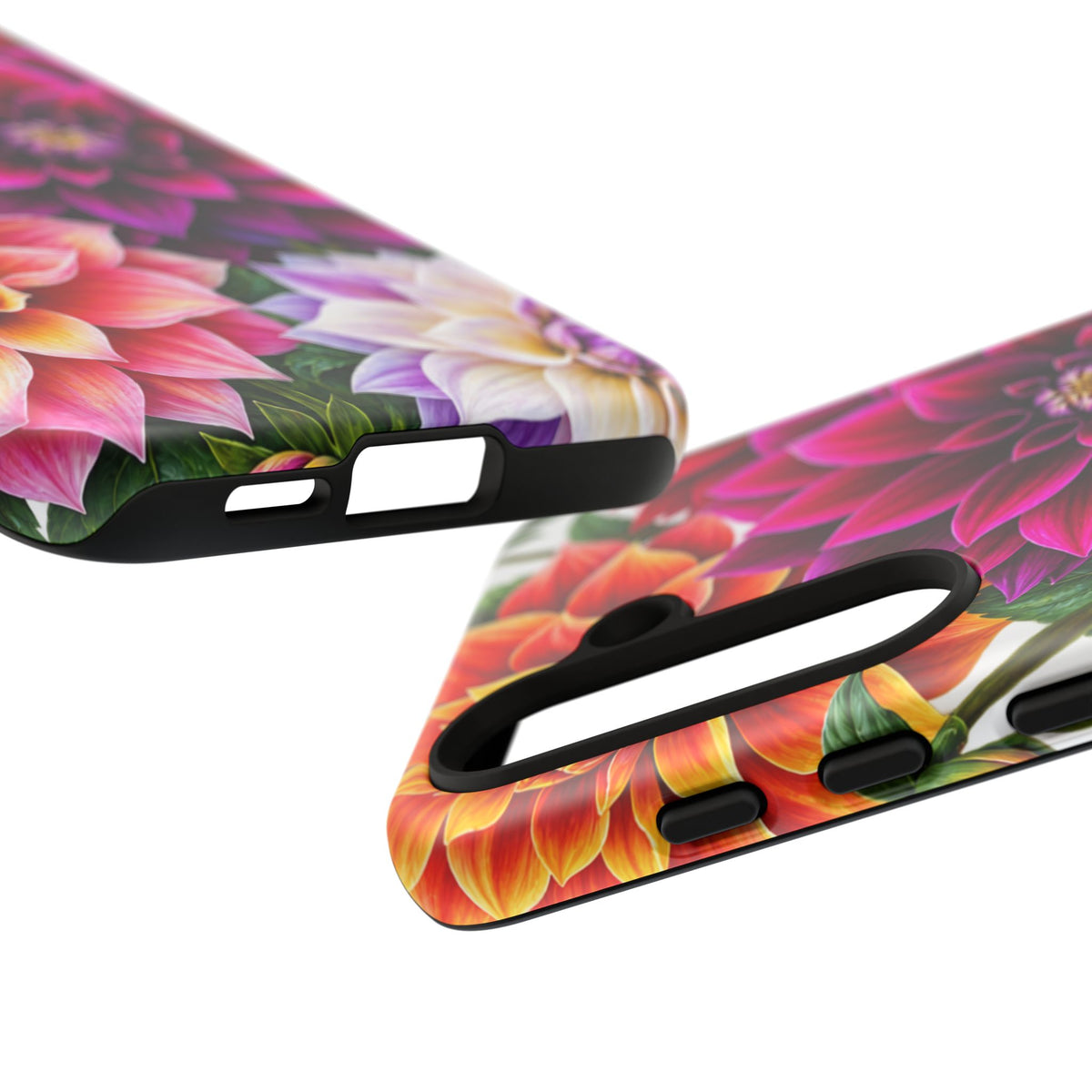 Floral Dahlia Tough Phone Case — Vibrant Protective Floral Phone Cover