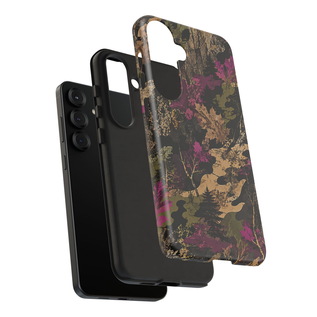 Camo Floral Tough Phone Case — Rugged Nature-Inspired Protection