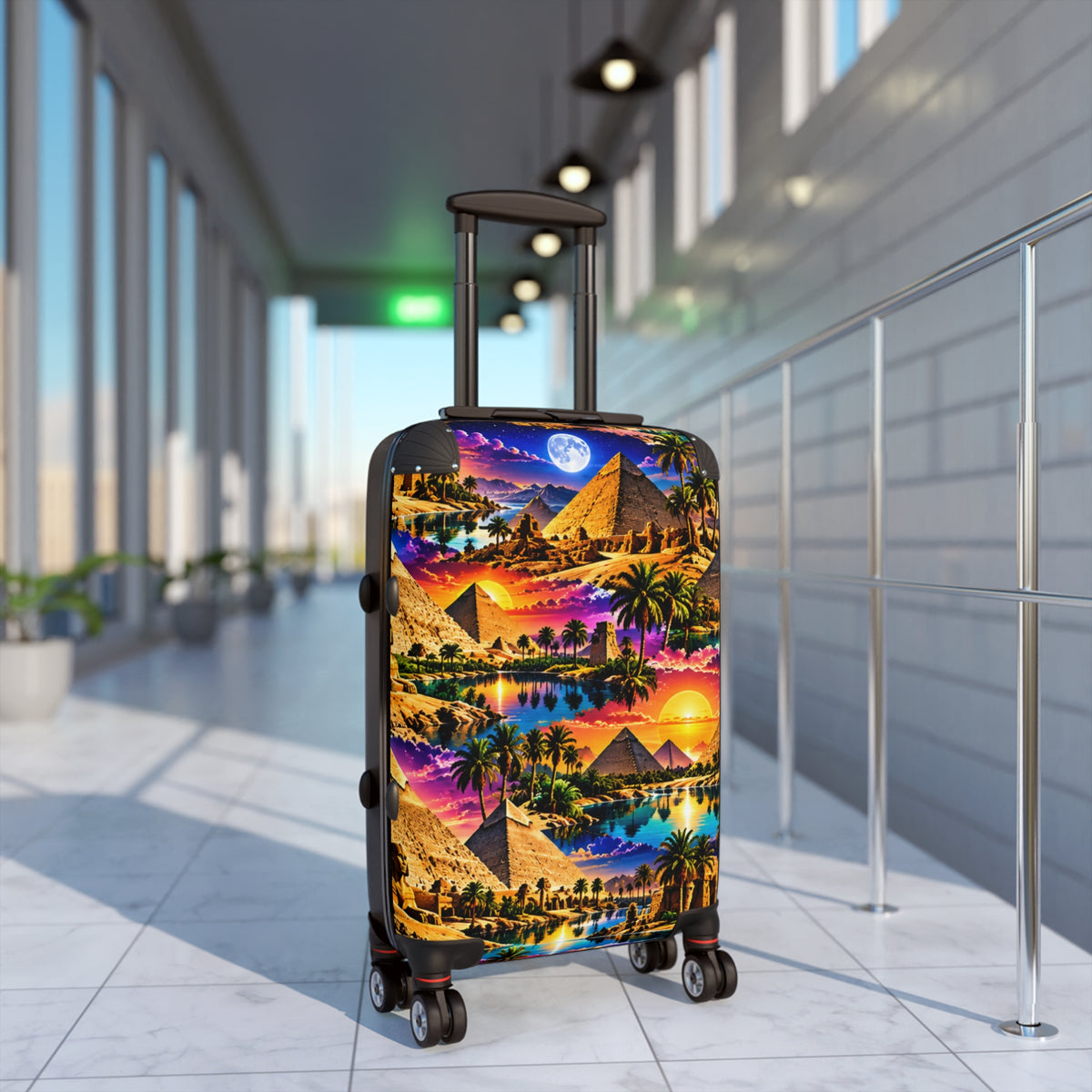 Egyptian Pyramids Carry-On Suitcase – Tropical Sunset Travel Luggage