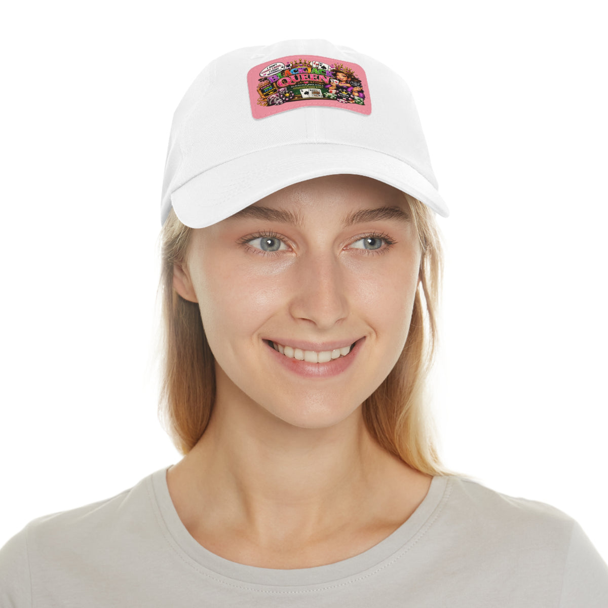 Black Queen patch dad hat | Leather patch baseball cap